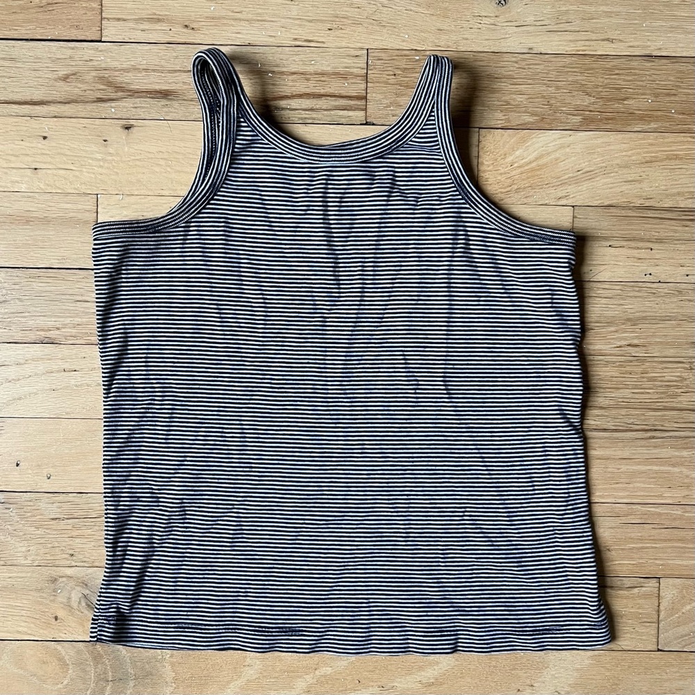 vintage 90s/y2k gap navy/white striped tank top